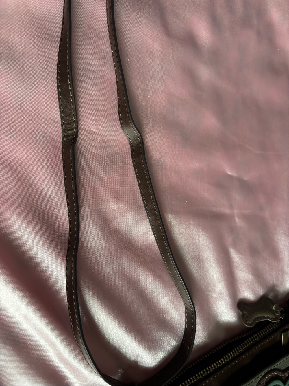 Chala Grey and Brown Paw Print Crossbody Bag - Picture 5 of 16